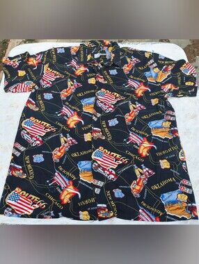 Vintage High Surf The Mother Road U.S. Highway Route 66 Hawaiian Shirt - Sz 2X